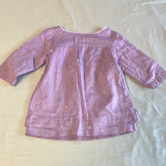 Mexx - Purple Long-Sleeve Dress with Embroidery - Picture 2 of 6